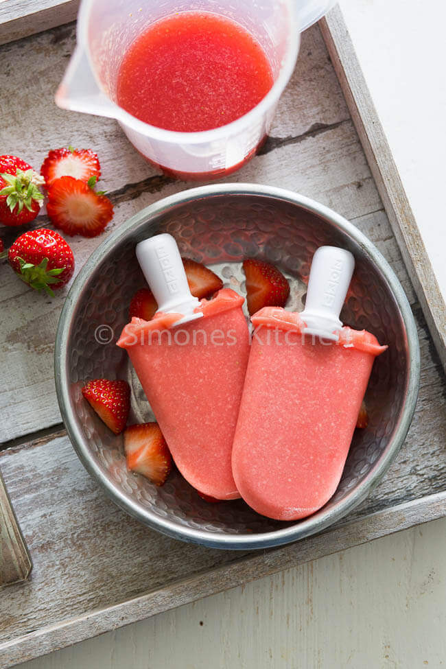 Aardbei watermeloen ijsjes | simoneskitchen.nl