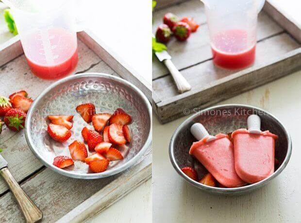 aardbeien watermeloen ijsjes | simoneskitchen.nl
