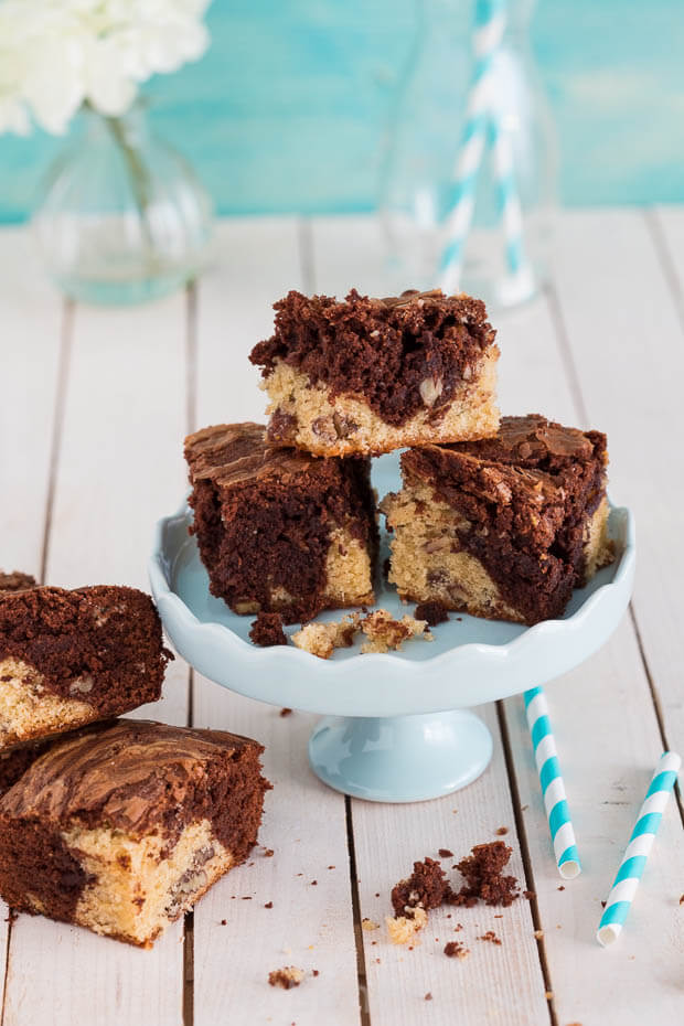 Vanille en chocolade brownies | simoneskitchen.nl