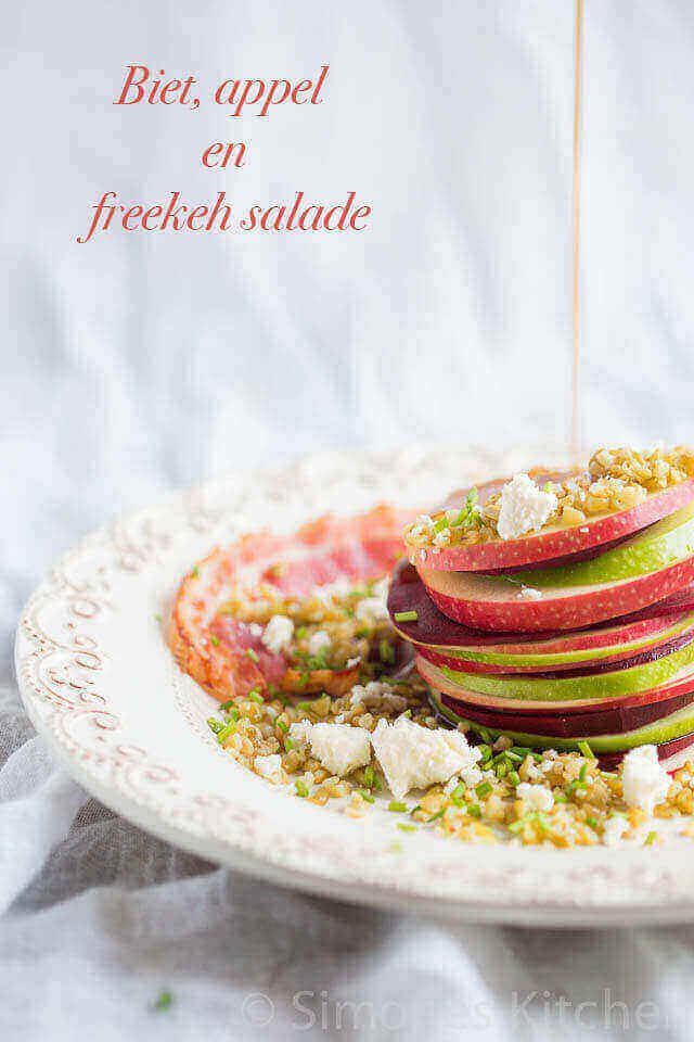 Biet appel en freekeh salade | simoneskitchen.nl