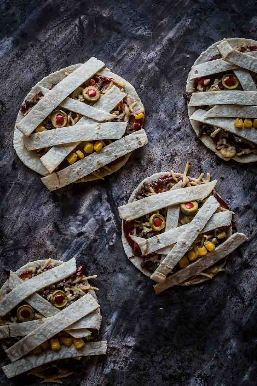 Halloween mummy tortilla's | simoneskitchen.nl