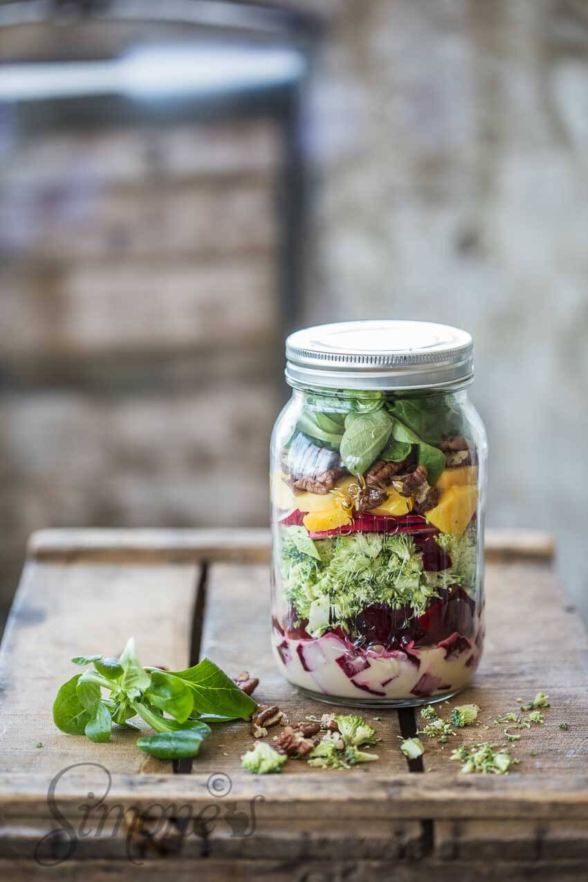 Salade in een pot | simoneskitchen.nl
