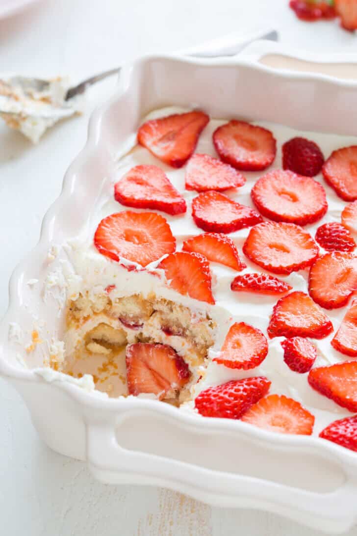 Aardbeien tiramisu