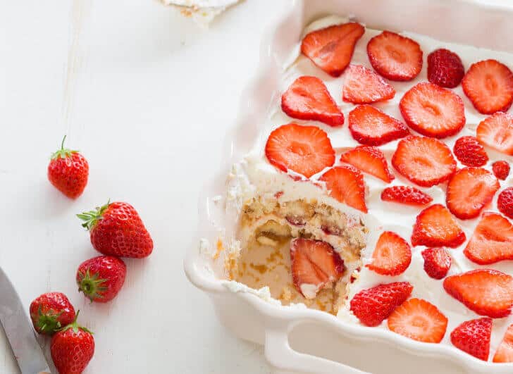 Aardbeien tiramisu