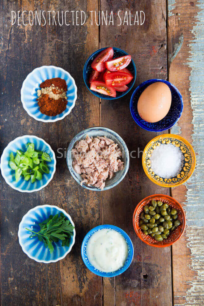 ingredienten voor de tonijnsalade