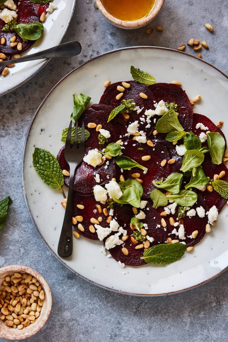 Bieten carpaccio met feta
