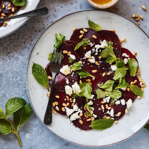 Bieten carpaccio met feta