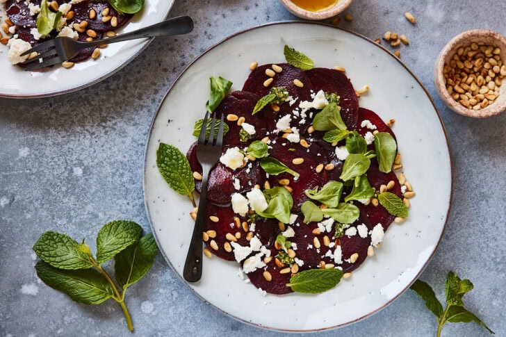 Bieten carpaccio met feta