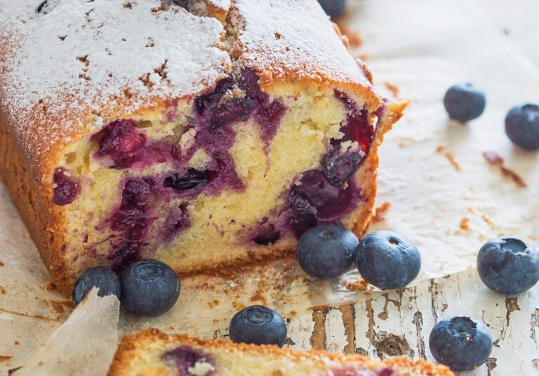 Bosbessen yoghurt cake