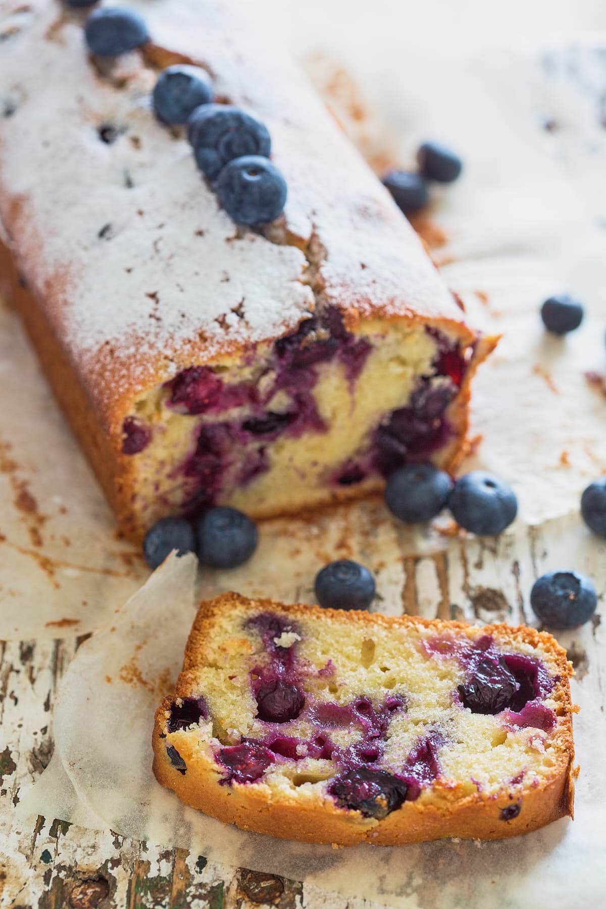 Blauwe bessen yoghurtcake