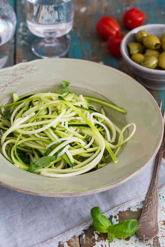 Pasta van courgette