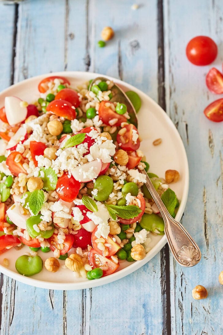 Tuinbonensalade met tomaat