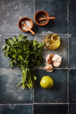 Ingredienten voor peterselie olie