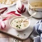 Gorgonzola dip met roodlof