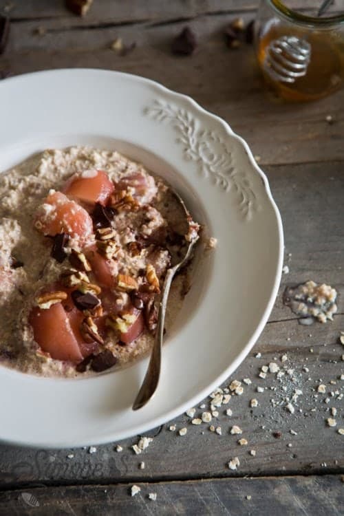 Havermout met peer en kaneel