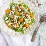 Parelcouscous salade met pompoen