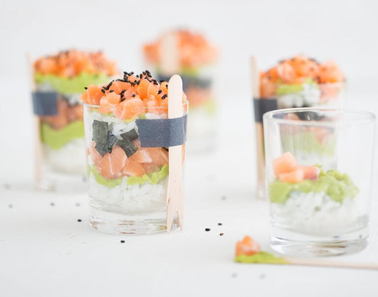 Sushi in een glaasje