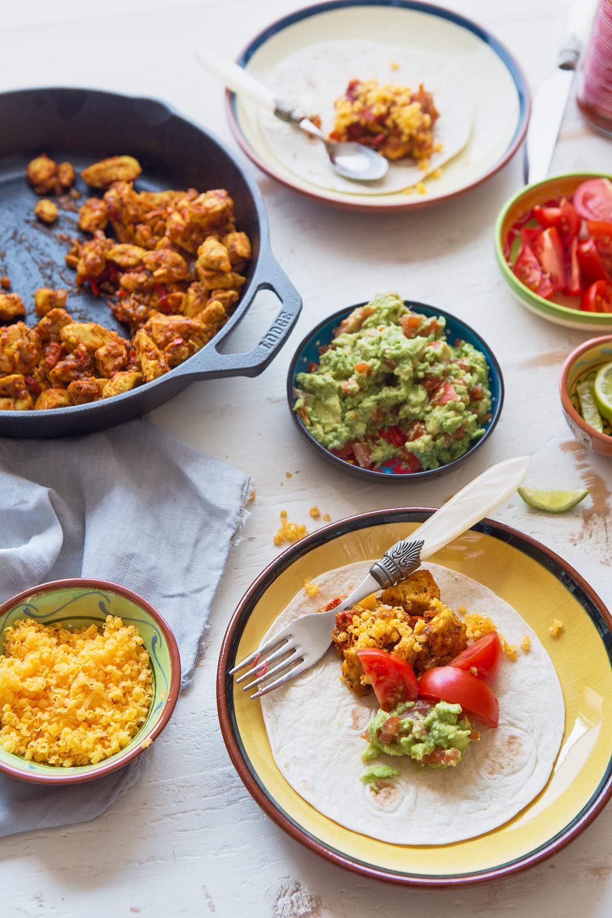 Mexicaanse fajitas met twee vullingen