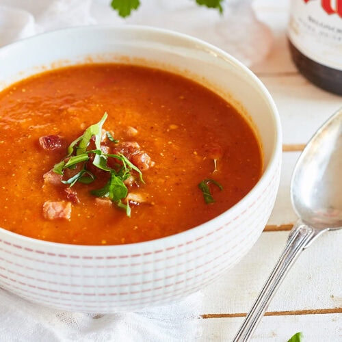 Pittige tomatensoep met bier