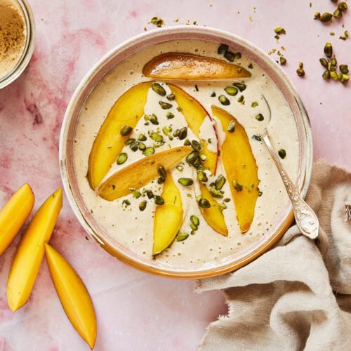 Cashewroom met gebakken mango