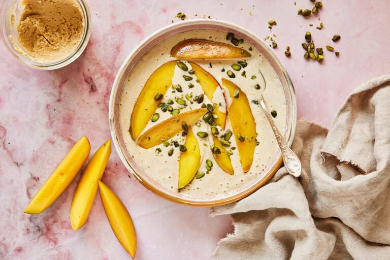 Cashewroom met gebakken mango