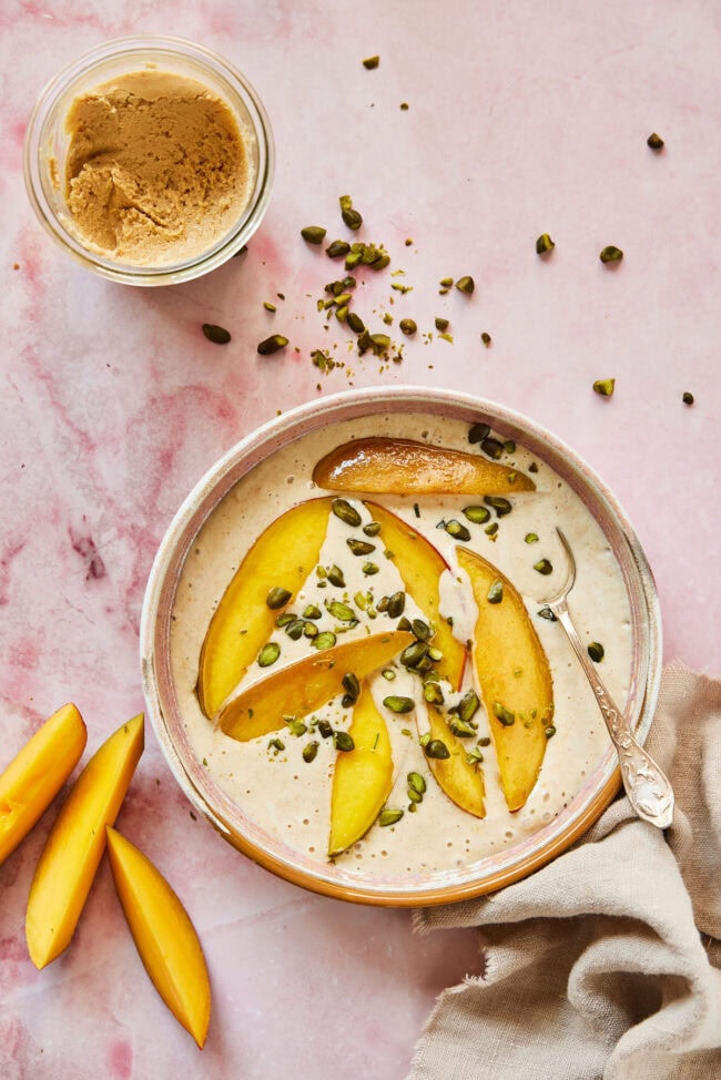 Cashewroom met gebakken mango