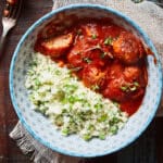 pittige gehaktballetjes met bloemkool