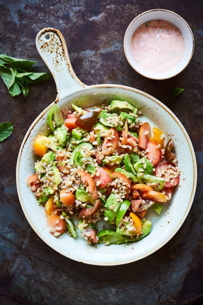 speltsalade met tomaat