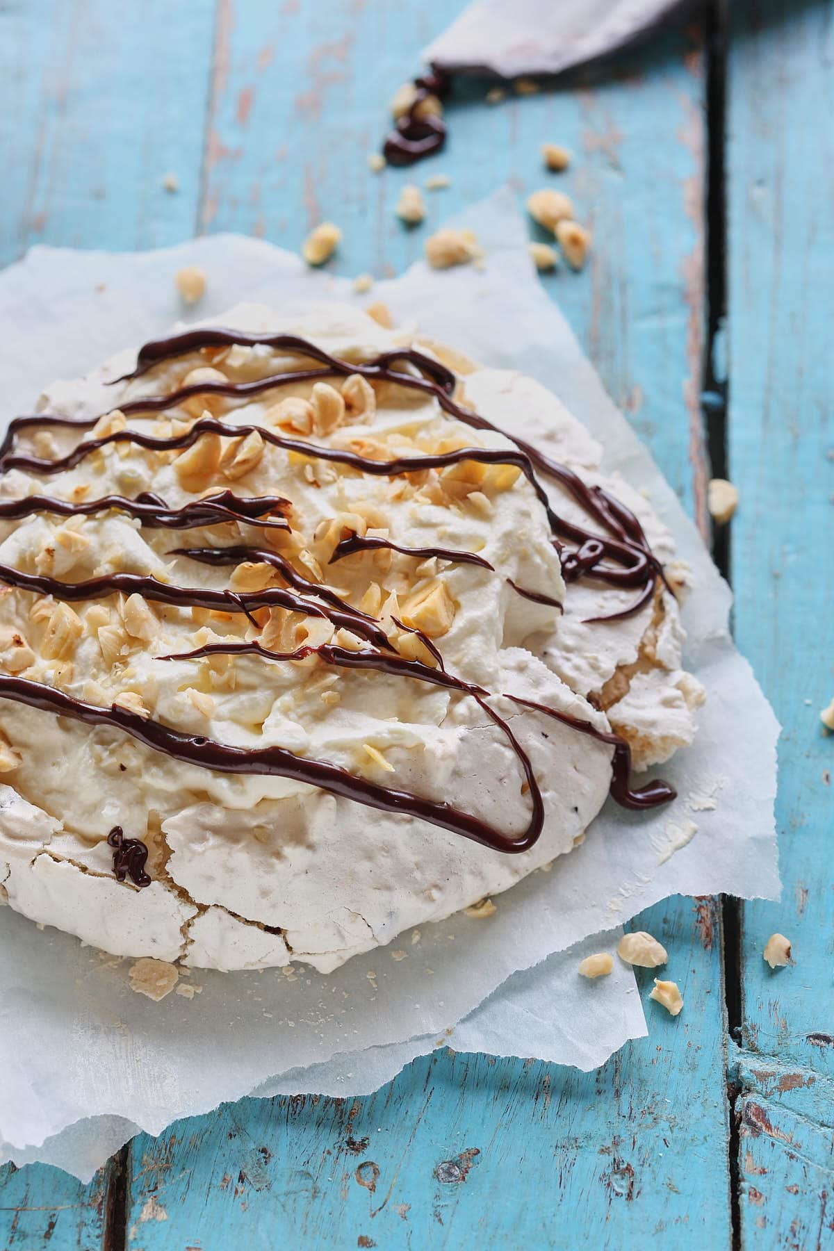 Pavlova met chocola en cacaonibs