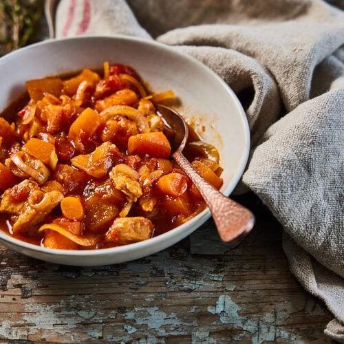 Vegan stoofpot met pompoen