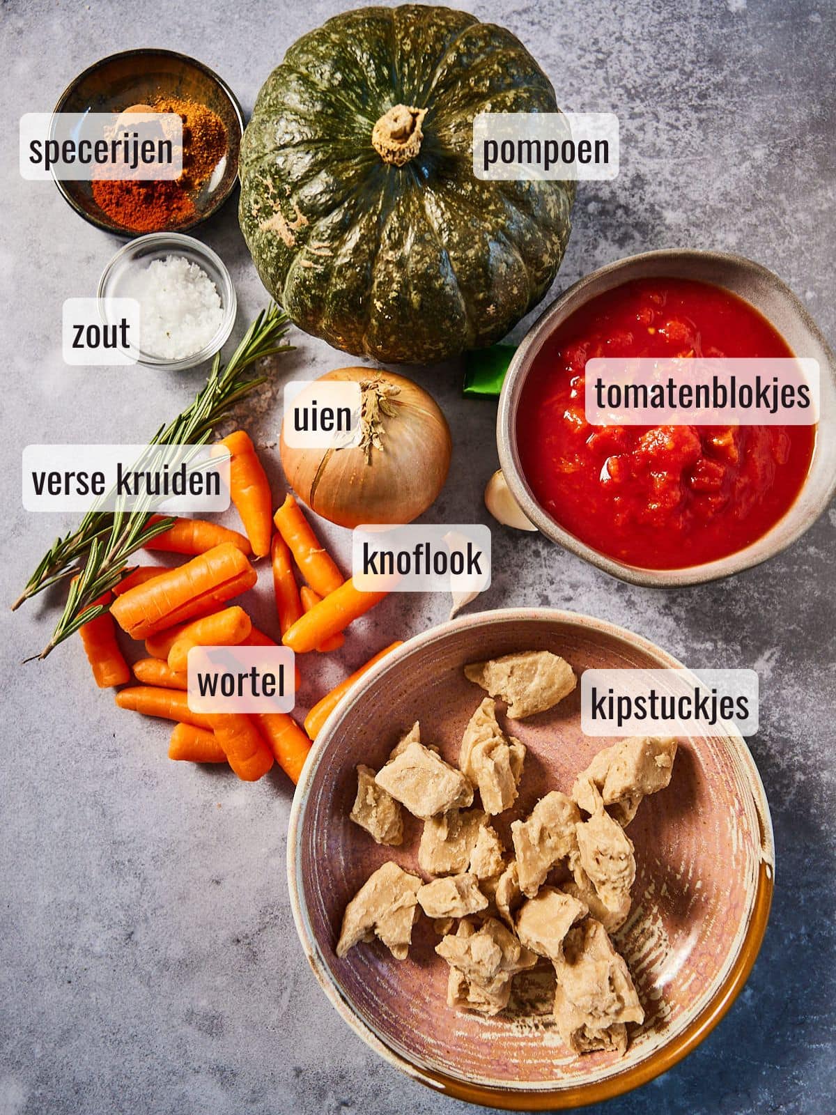 Recept ingredienten voor vegan stoofpot
