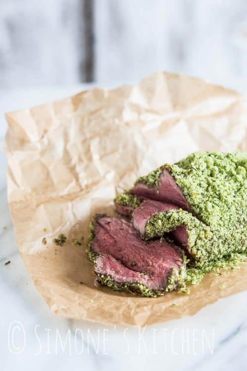 Rosbief met een groen korstje | simoneskitchen.nl