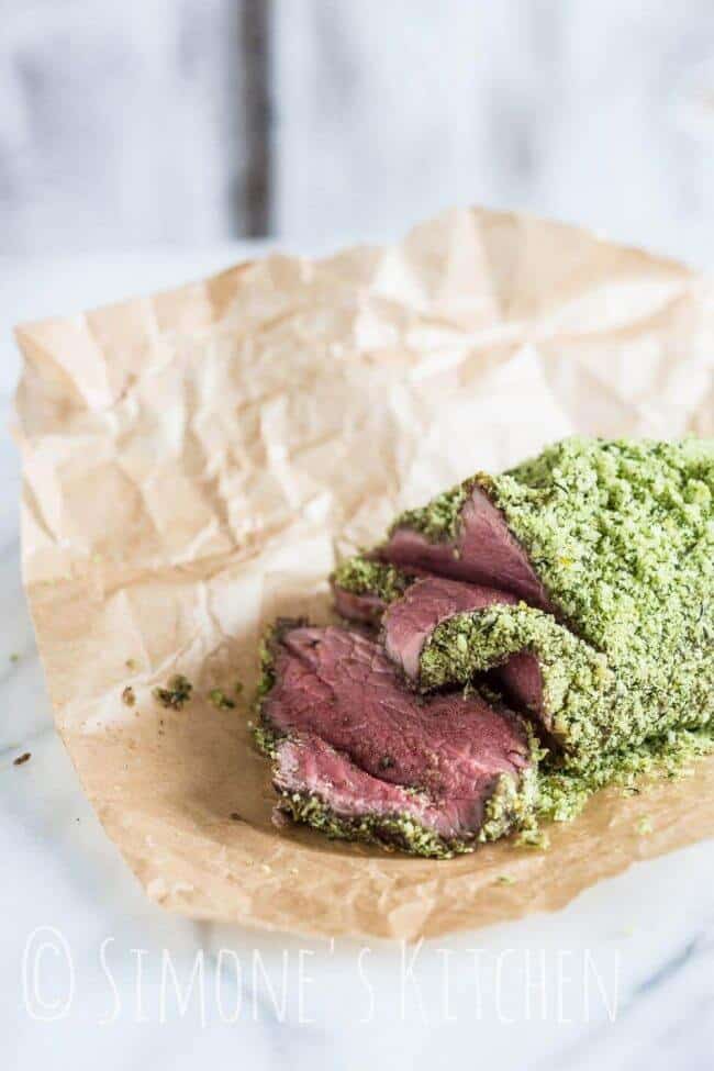 Rosbief met een groen korstje | simoneskitchen.nl