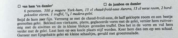 Oude recept van de hammousse