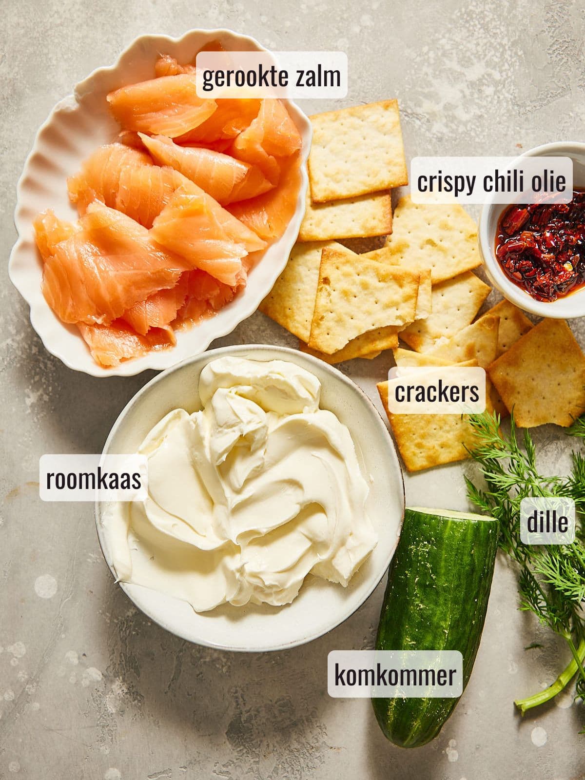 Ingredienten voor makkelijke zalmmousse