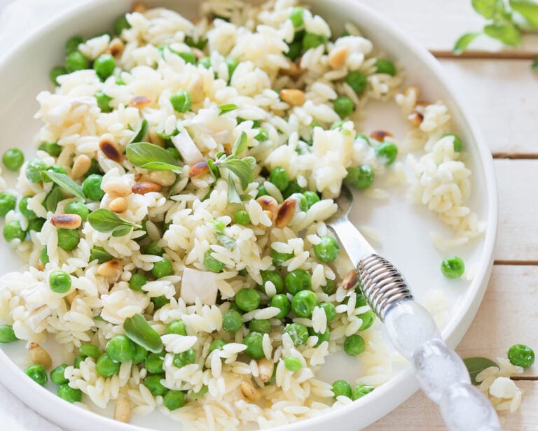 Orzo salade met geitenkaas