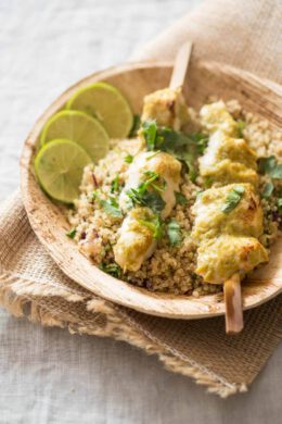 Thaise groene curry kipspiesjet met quinoa | simoneskitchen.nl