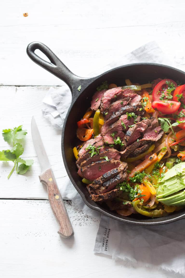 fajita bowl met biefstuk