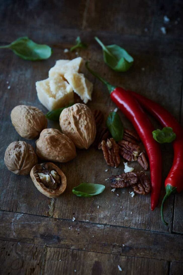 Ingredienten walnootpesto