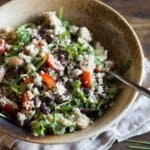 Bulgursalade met blauwe kaas