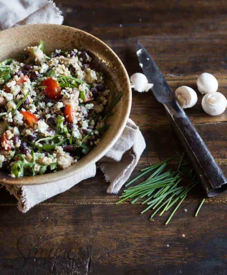 Bulgursalade met blauwe kaas