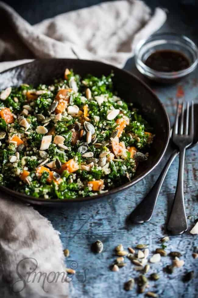 Boerenkoolsalade met zoete aardappel