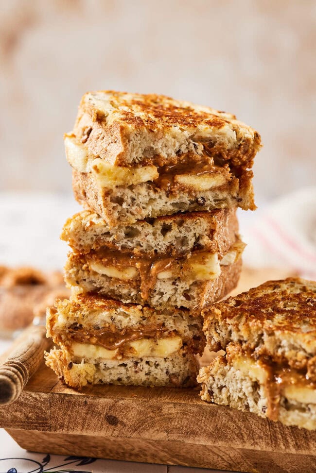 Tosti banaan en pindakaas