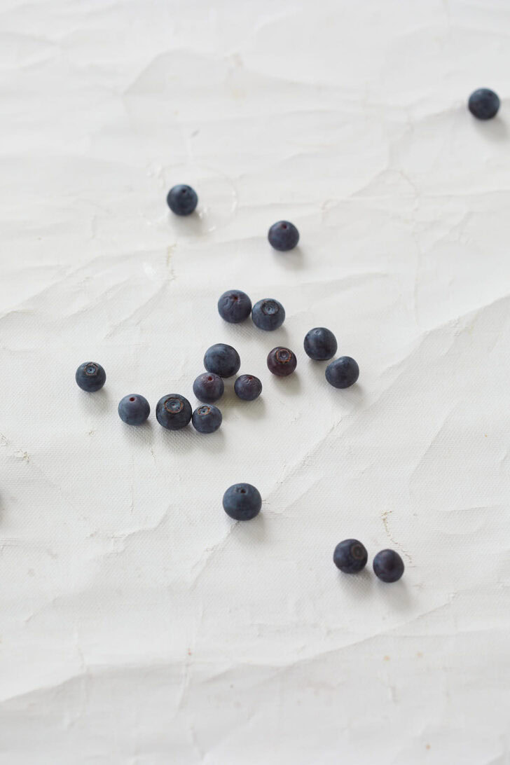 Overnight oats met blauwe bessen