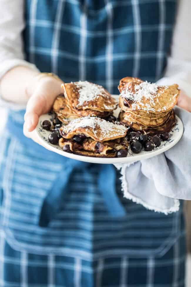 glutenvrije pannenkoekjes met kokos en banaan