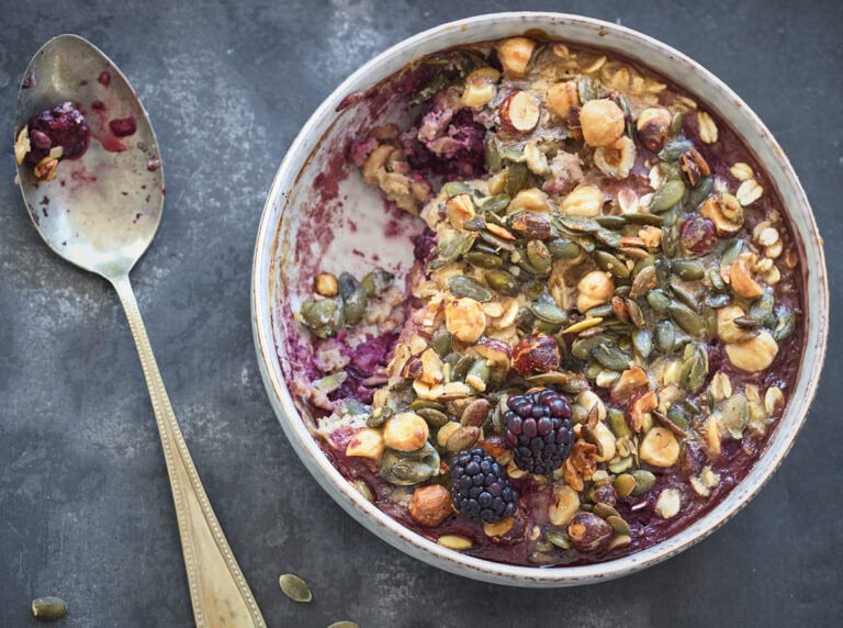 Gebakken havermout met bramen recept