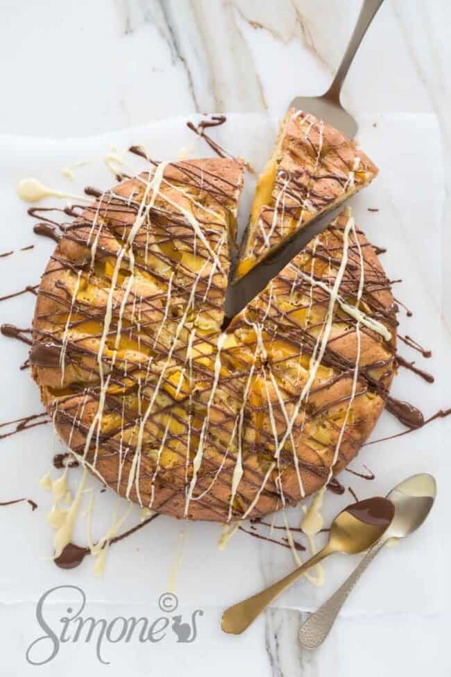 Mangotaart met chocola