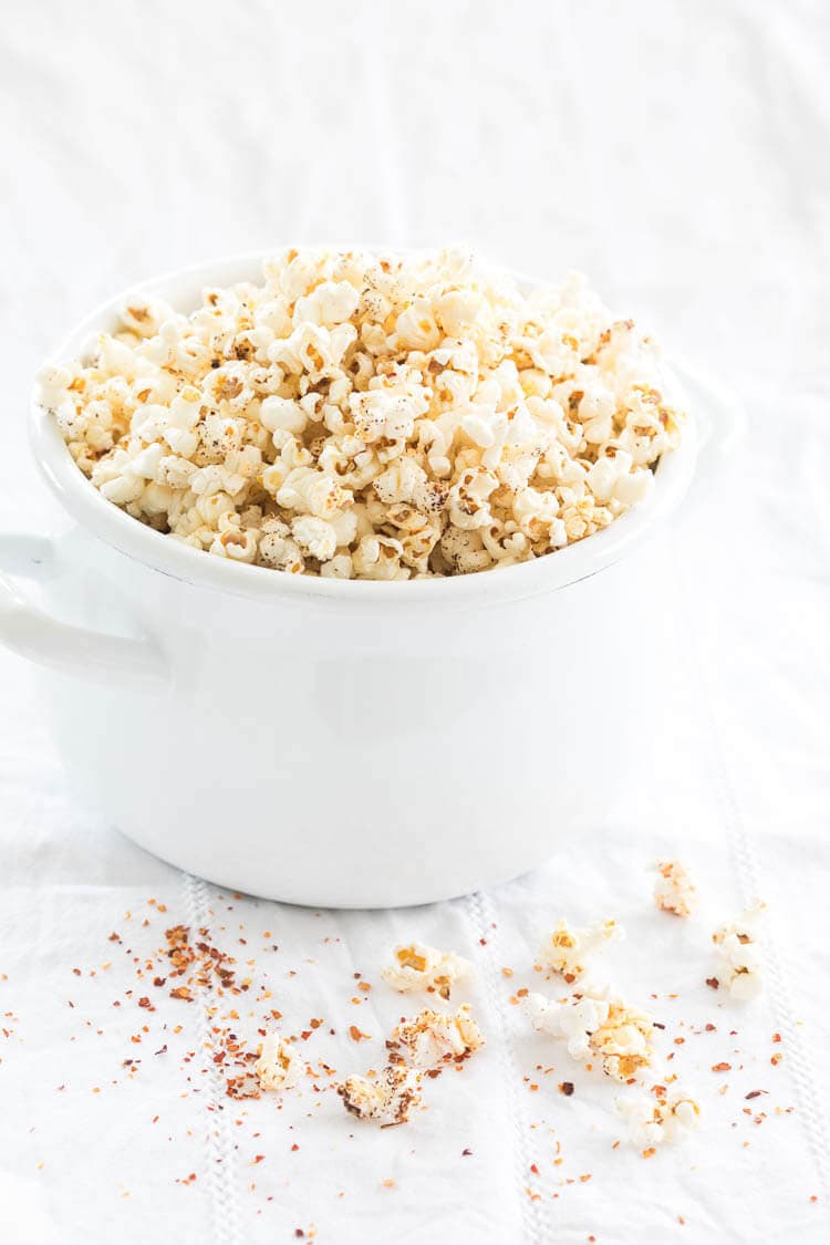 Chili popcorn met chocola