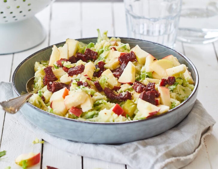 Rauwe andijviestamppot met appel en chorizo