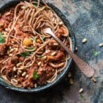 Vegan spaghetti bolognese